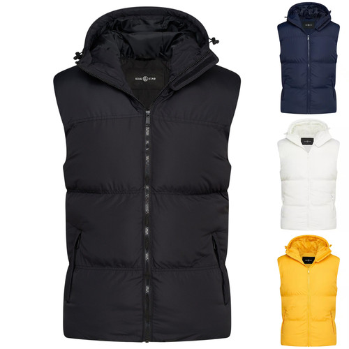 Herren steppweste kapuze - herren,