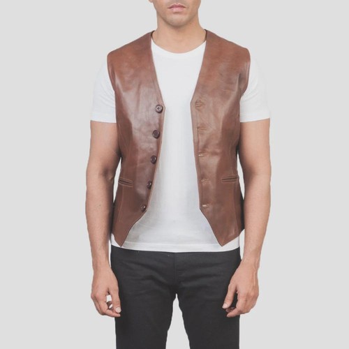 Herren braun echtleder - braun,