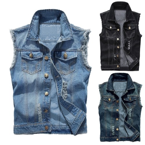 Herren denim gilet weste - gilet,